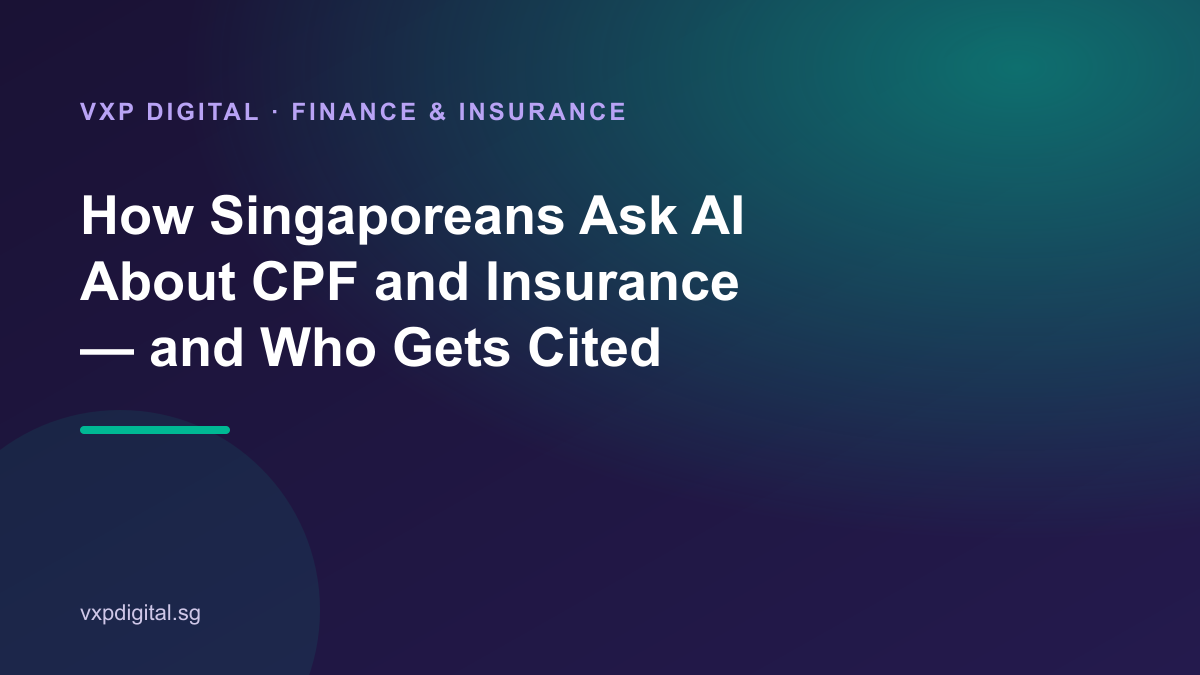 How Singaporeans Ask AI About CPF and Insurance, and Who Gets Cited